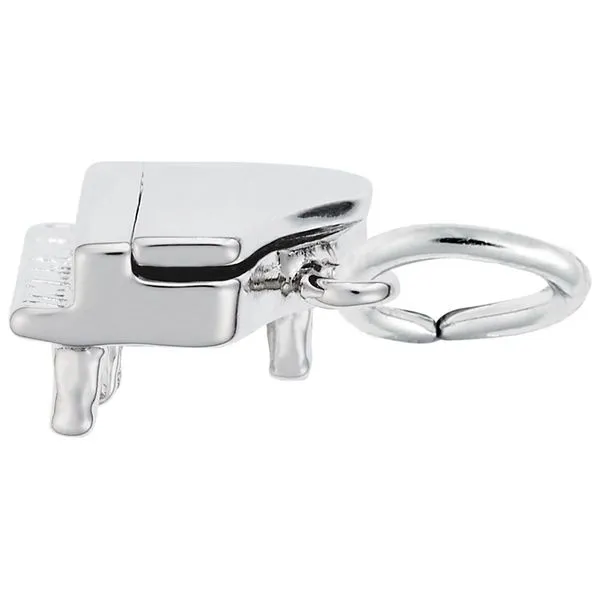 Sterling Silver Petite Piano Charm with Lift Top Image 3 J. Schrecker Jewelry Hopkinsville, KY