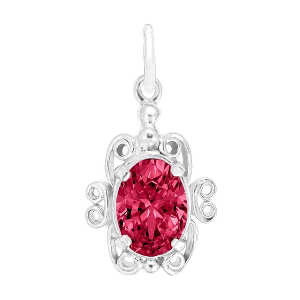 Sterling Silver Oval Red July Birthstone Charm J. Schrecker Jewelry Hopkinsville, KY