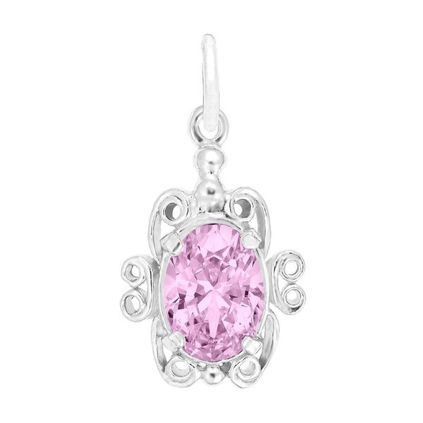 Silver Filigree October Pink Birthstone Charm J. Schrecker Jewelry Hopkinsville, KY
