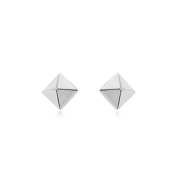 Sterling Silver Small Pyramid Design Stud Earrings J. Schrecker Jewelry Hopkinsville, KY
