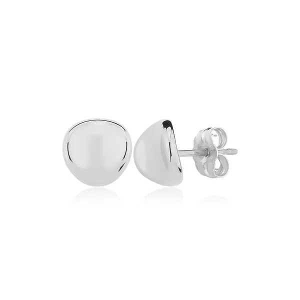 Sterling Silver 8 Millimeter Dapped Disc Stud Earrings J. Schrecker Jewelry Hopkinsville, KY
