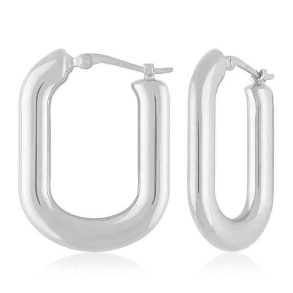 Sterling Silver Oval Hoop Earrings J. Schrecker Jewelry Hopkinsville, KY