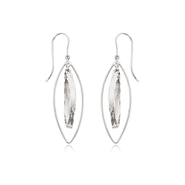 Sterling Silver Marquise Shaped Earrings on French Wire J. Schrecker Jewelry Hopkinsville, KY