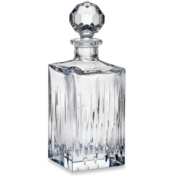 Reed & Barton Soho Square Crystal Decanter with Faceted Stopper J. Schrecker Jewelry Hopkinsville, KY
