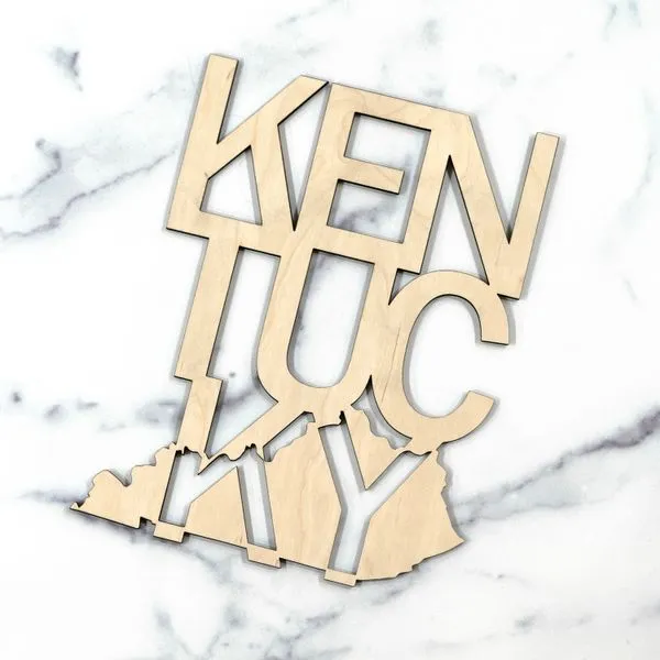 Floating Stacked KENTUCKY in Natural Finish J. Schrecker Jewelry Hopkinsville, KY