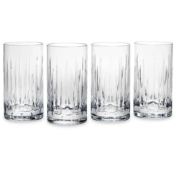 Set of Four Reed & Barton Soho Highball Crystal Glasses J. Schrecker Jewelry Hopkinsville, KY