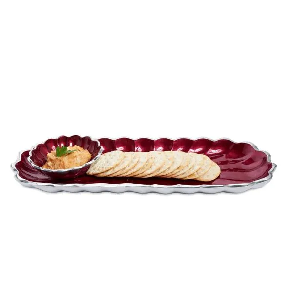 Julia Knight 14 Inch Pomegranate Peony Rectangular Tray Image 4 J. Schrecker Jewelry Hopkinsville, KY