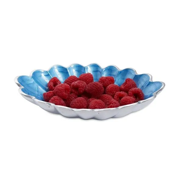 Julia Knight Peony 8 Inch Oval Bowl in Azure J. Schrecker Jewelry Hopkinsville, KY