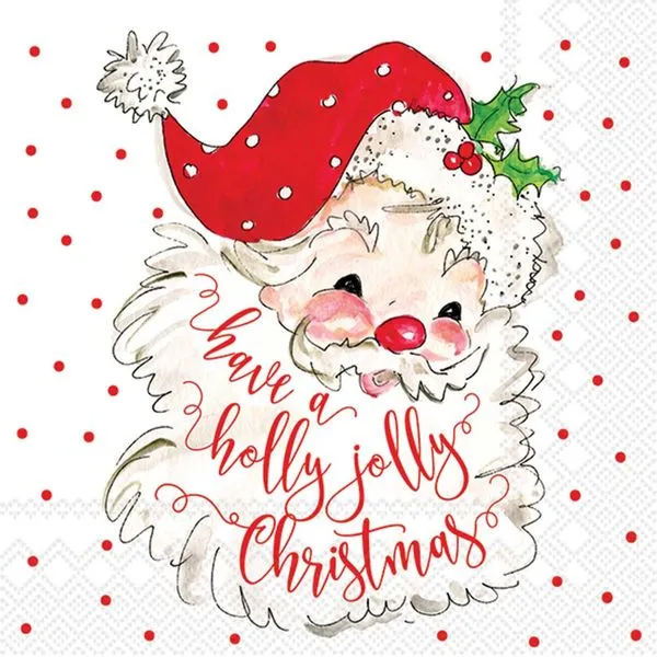 Ihr Santa Have a Holly Jolly Christmas Cocktail Napkins J. Schrecker Jewelry Hopkinsville, KY