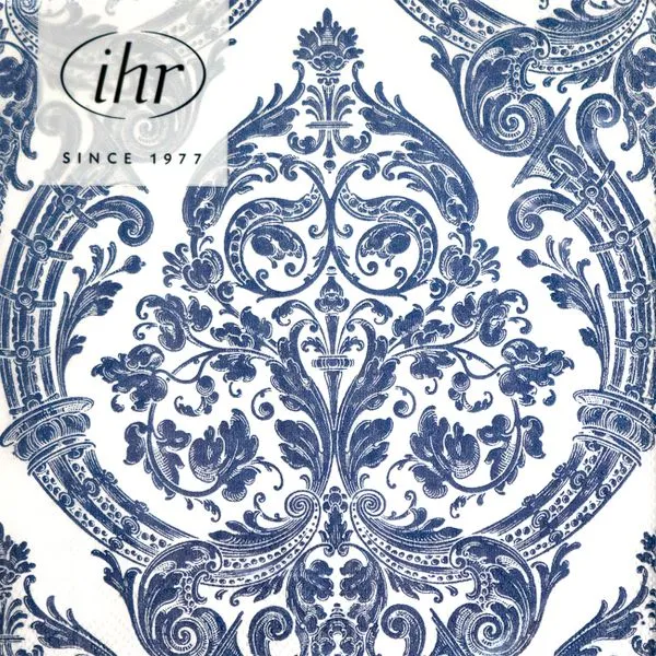 Ihr Grandeur White & Navy Blue Cocktail Napkins J. Schrecker Jewelry Hopkinsville, KY