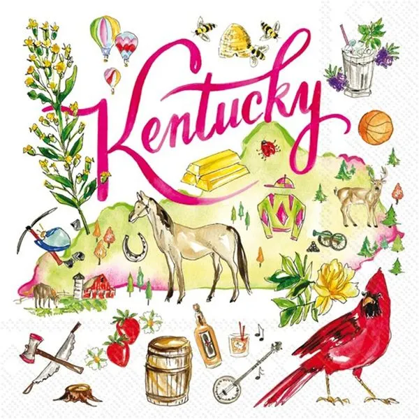 Ihr Kentucky Paper Cocktail Napkins J. Schrecker Jewelry Hopkinsville, KY