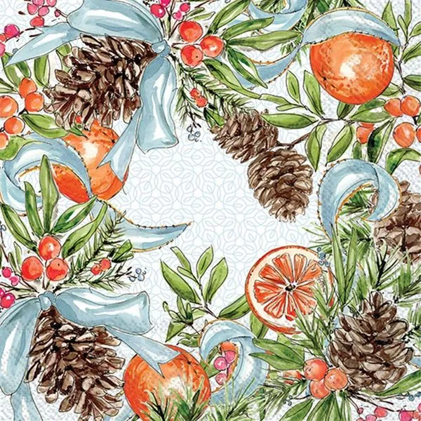 Ihr Pinecones and Ribbons Fall / Autumn Paper Lunch Napkins J. Schrecker Jewelry Hopkinsville, KY