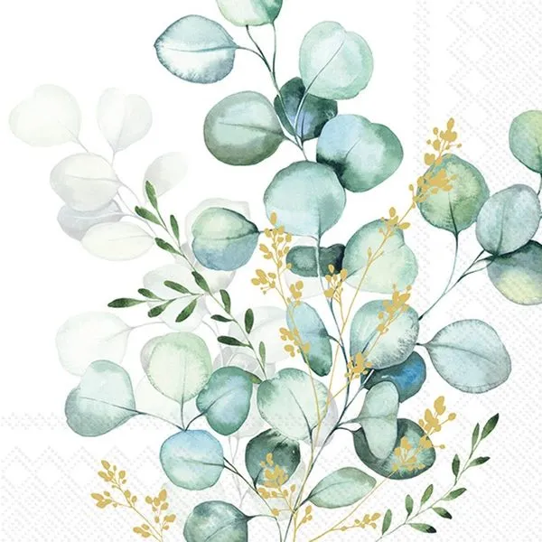 Ihr Eucalyptus Bouquet Gold Paper Lunch Napkins J. Schrecker Jewelry Hopkinsville, KY