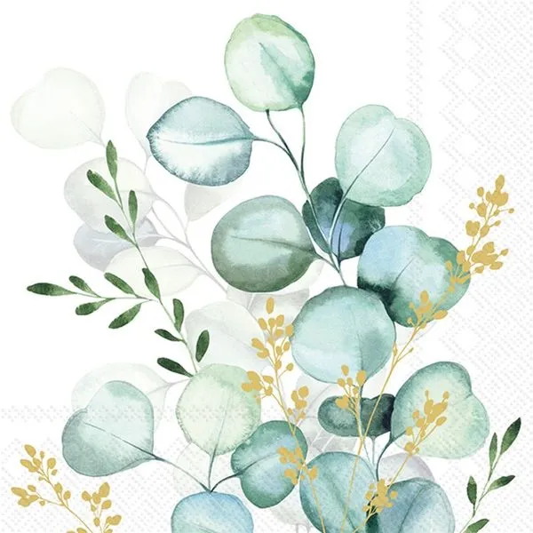 Ihr Eucalyptus Bouquet Gold Paper Cocktail Napkins J. Schrecker Jewelry Hopkinsville, KY