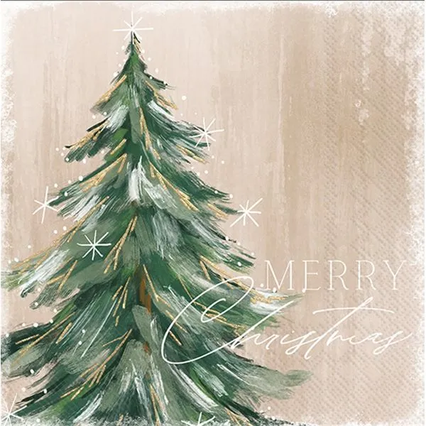 IHR Gilded Painterly Tree Christmas Lunch Napkins J. Schrecker Jewelry Hopkinsville, KY