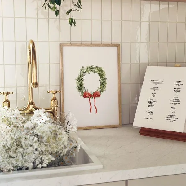 Christmas Wreath Art Print Image 2 J. Schrecker Jewelry Hopkinsville, KY