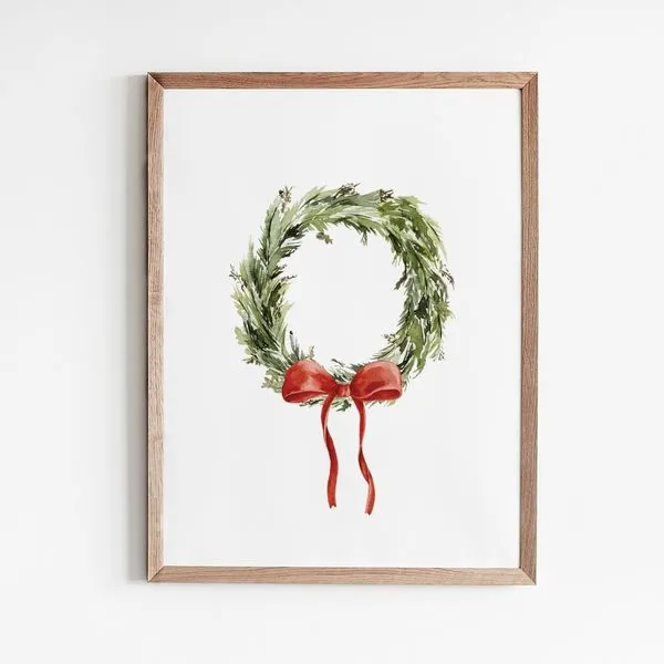 Christmas Wreath Art Print J. Schrecker Jewelry Hopkinsville, KY