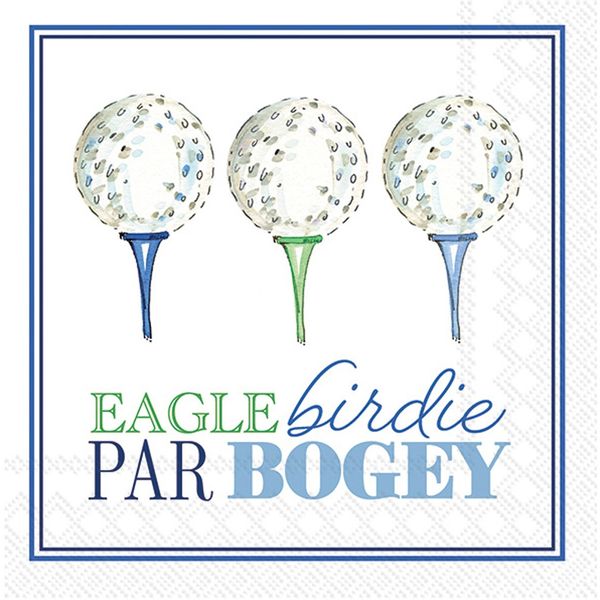 Ihr Eagle Birdie Par Bogey Golf by Rosanne Beck Paper Cocktail Napkins J. Schrecker Jewelry Hopkinsville, KY