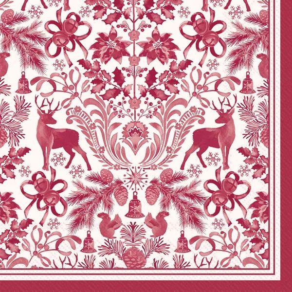 Ihr Brimsley Red Christmas Cocktail Napkins J. Schrecker Jewelry Hopkinsville, KY