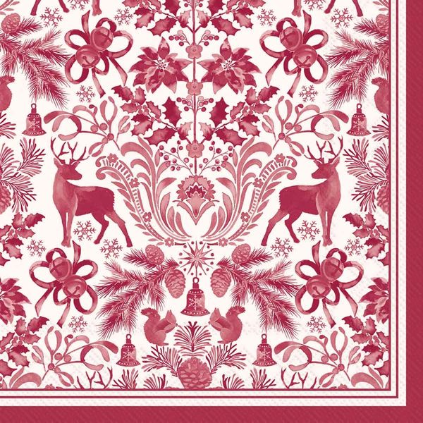 Ihr Brimsley Red Christmas Paper Lunch Napkins J. Schrecker Jewelry Hopkinsville, KY