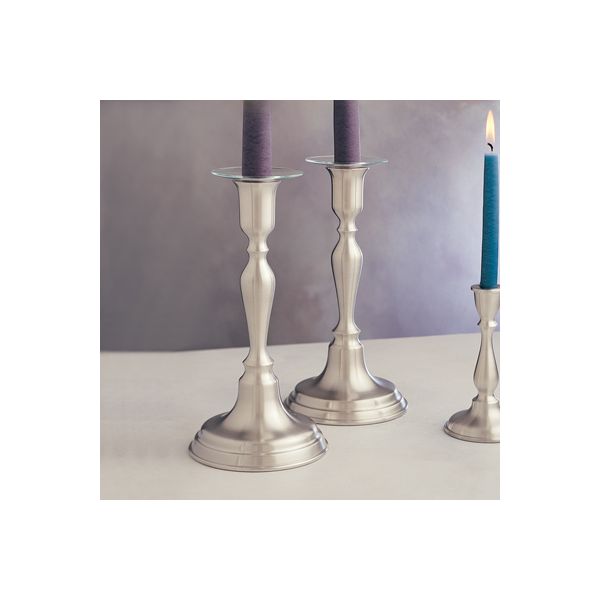 Pair of Brushed Pewter Candlesticks Image 2 J. Schrecker Jewelry Hopkinsville, KY