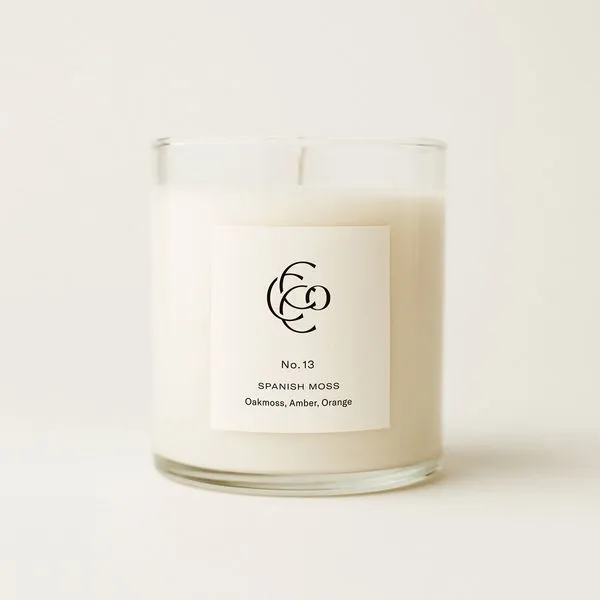 No. 13 Spanish Moss 9 Ounce Small Batch Hand Poured Soy Wax Candle by Charleston Candle Company J. Schrecker Jewelry Hopkinsville, KY