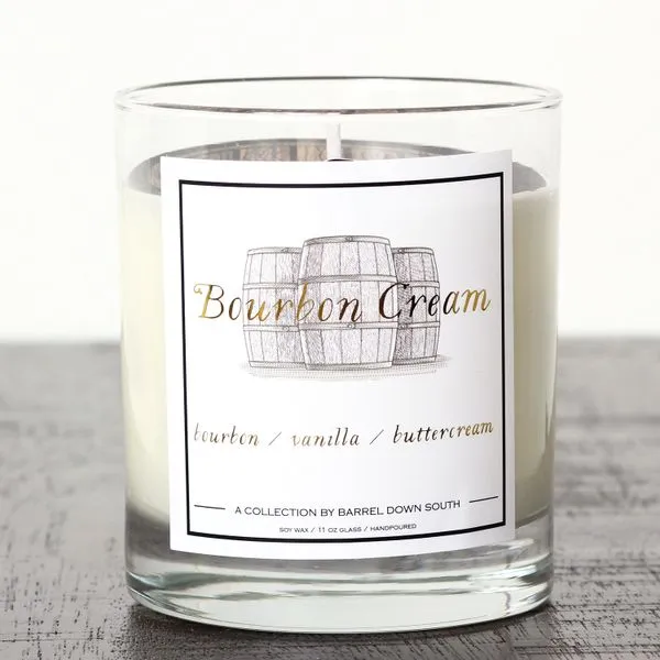 Bourbon Cream Hand Poured Soy Wax Candle J. Schrecker Jewelry Hopkinsville, KY