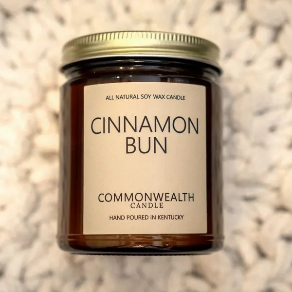 Commonwealth Candle Cinnamon Bun 8 Ounce Soy Wax Candle J. Schrecker Jewelry Hopkinsville, KY