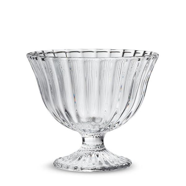 Set of Four 4 Inch Flared Optic Glass Footed Pedestal Bowls Image 2 J. Schrecker Jewelry Hopkinsville, KY