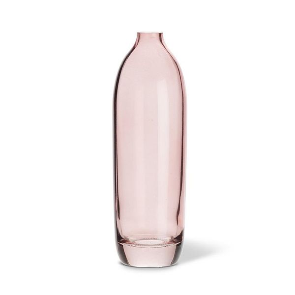 Slender Deep Rose Pink Oval Glass Bud Vase J. Schrecker Jewelry Hopkinsville, KY