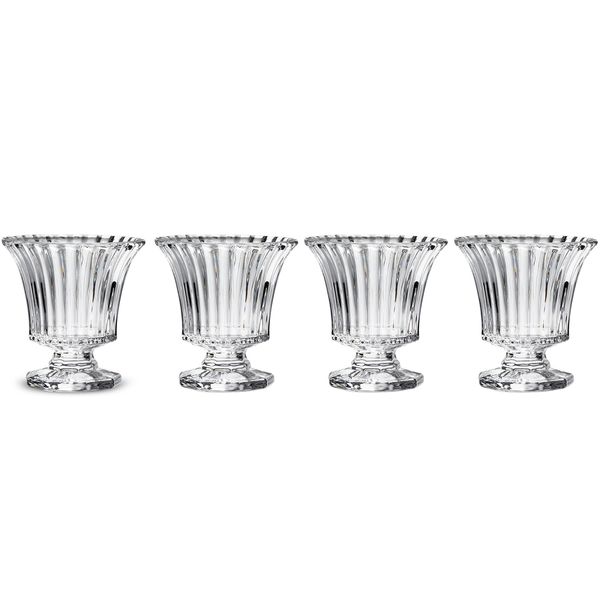 Set of Four Flared Clear Glass Tealight Votive Candle Holders with Pedestal Base Image 2 J. Schrecker Jewelry Hopkinsville, KY