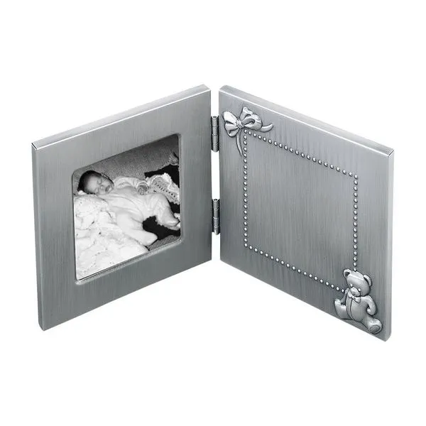 Engravable Hinged Brushed Pewter Finish Baby Frame J. Schrecker Jewelry Hopkinsville, KY