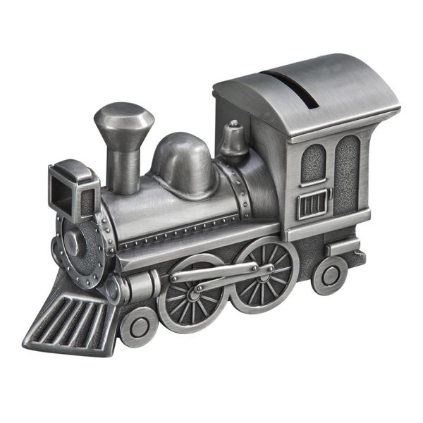 Train Engine Bank in Brushed Pewter Finish J. Schrecker Jewelry Hopkinsville, KY
