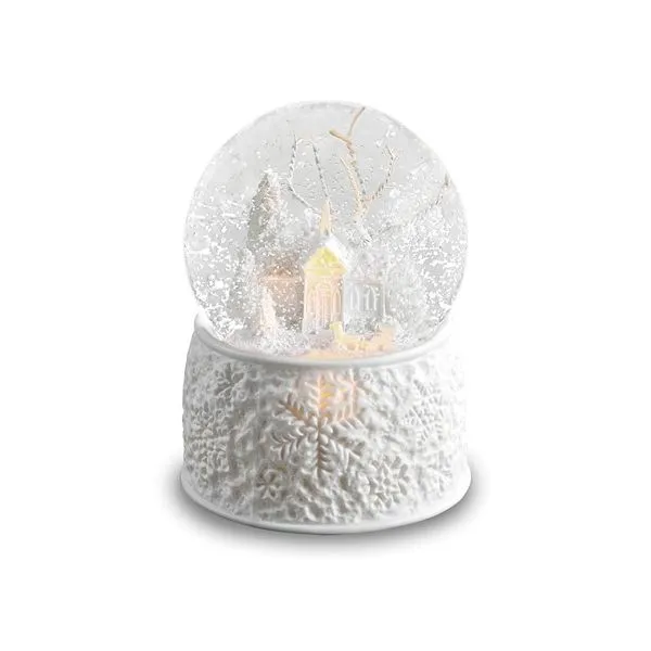 Lighted Musical Church with Sleigh Snow Globe J. Schrecker Jewelry Hopkinsville, KY