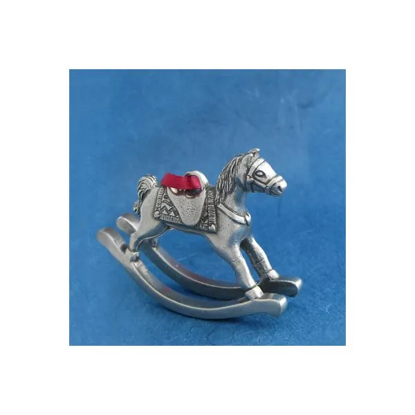 Toy Rocking Horse Pewter Ornament Image 2 J. Schrecker Jewelry Hopkinsville, KY