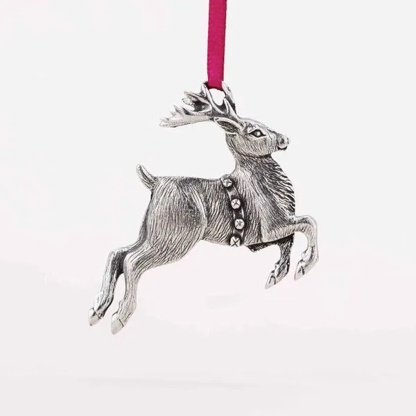 Pewter Reindeer Ornament J. Schrecker Jewelry Hopkinsville, KY