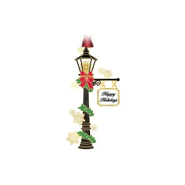 Holiday Lamp Post Ornament with Red Satin Ribbon J. Schrecker Jewelry Hopkinsville, KY