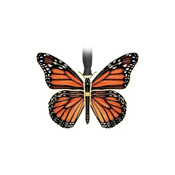 Monarch Butterfly Ornament with Sienna Satin Ribbon J. Schrecker Jewelry Hopkinsville, KY