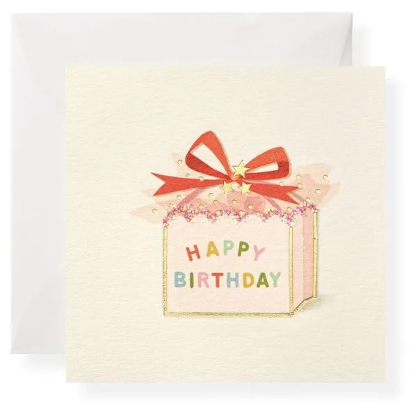 Birthday Present Enclosure Note Card with Vellum Envelope J. Schrecker Jewelry Hopkinsville, KY