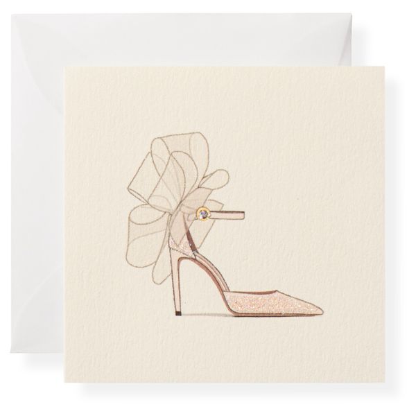 Wedding Heel with Bow Note Card J. Schrecker Jewelry Hopkinsville, KY