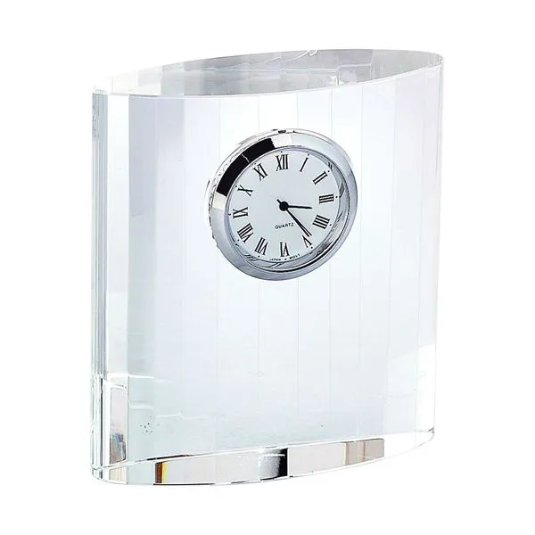 Faceted Oval Crystal Clock J. Schrecker Jewelry Hopkinsville, KY