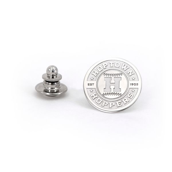 Sterling Silver Hoptown Hoppers Lapel Pin / Tie Tack J. Schrecker Jewelry Hopkinsville, KY