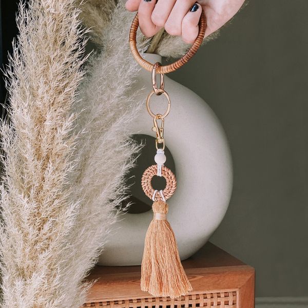 Handmade Rattan Bangle Key Ring Image 2 J. Schrecker Jewelry Hopkinsville, KY