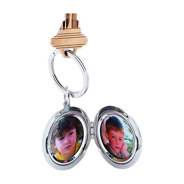 Engravable Oval Locket Key Chain Image 2 J. Schrecker Jewelry Hopkinsville, KY