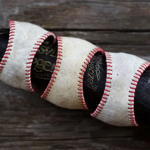 Used Game Baseball Leather Cuff Bracelet J. Schrecker Jewelry Hopkinsville, KY