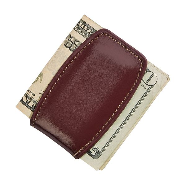 Brown Leather Money Clip with Magnetic Closure J. Schrecker Jewelry Hopkinsville, KY