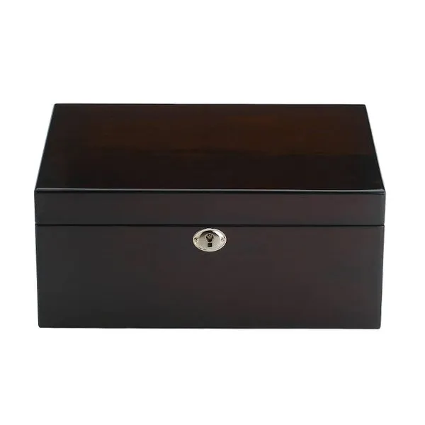Reed & Barton Espresso Modern Lines Jewelry Box with Cream Velvet Interior Image 2 J. Schrecker Jewelry Hopkinsville, KY