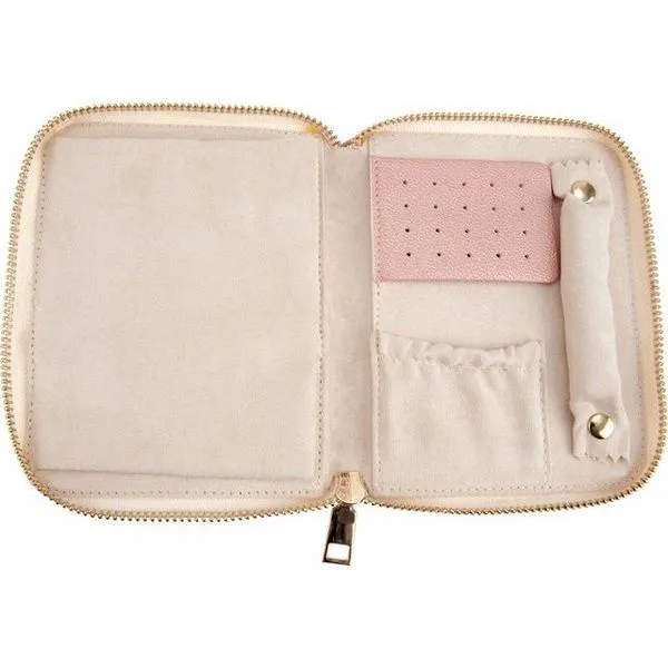 Rose Blush Leatherette Travel Jewelry Case Image 3 J. Schrecker Jewelry Hopkinsville, KY