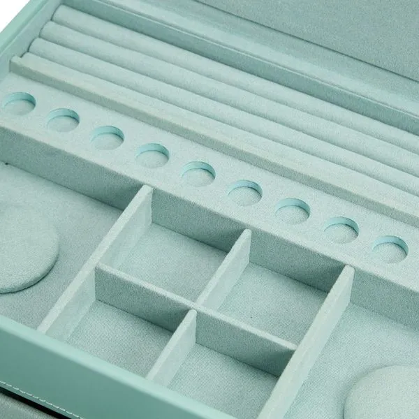 WOLF Sophia Jewelry Case in Jade Genuine Leather with Drawers Image 4 J. Schrecker Jewelry Hopkinsville, KY