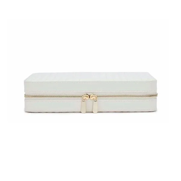 WOLF Maria Large Zip Case in White Leather Image 3 J. Schrecker Jewelry Hopkinsville, KY